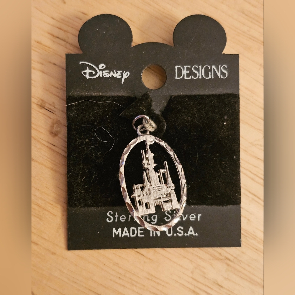 Disney Silver Castle Charm Pendant